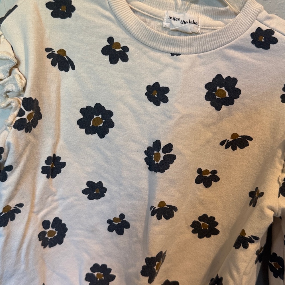 Floral Sweatshirt and Grey Leggings Set 3/4Y - Picture 2 of 6